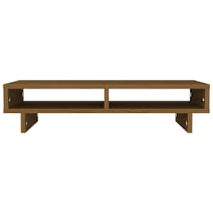 Stojan na monitor medově hnědý 60x27x14 cm masivní borové dřevo - obrázek 5