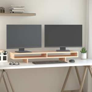Stojan na monitor 100x27x14 cm masivní borové dřevo - obrázek 1