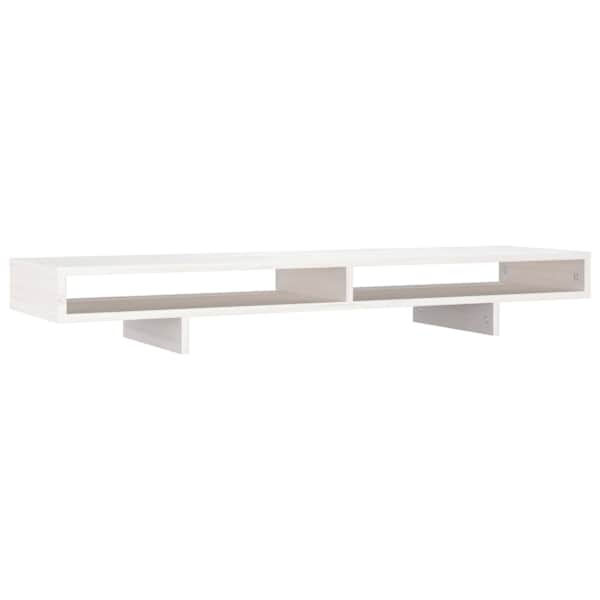 vidaXL monitorialus, valge, 100x27x14 cm, m&auml;nnipuit