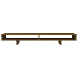 Stojan na monitor medově hnědý 100x27x14 cm masivní borovice - obrázek 5