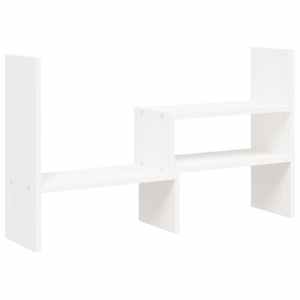 Stojan na monitor bílý (39–72) x 17 x 43 cm masivní borovice - obrázek 2