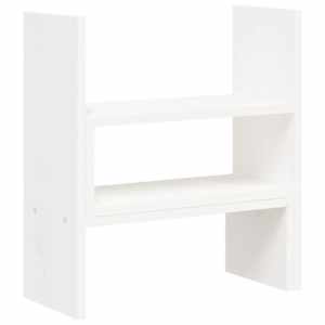 Stojan na monitor bílý (39–72) x 17 x 43 cm masivní borovice - obrázek 7