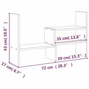 Stojan na monitor bílý (39–72) x 17 x 43 cm masivní borovice - obrázek 11