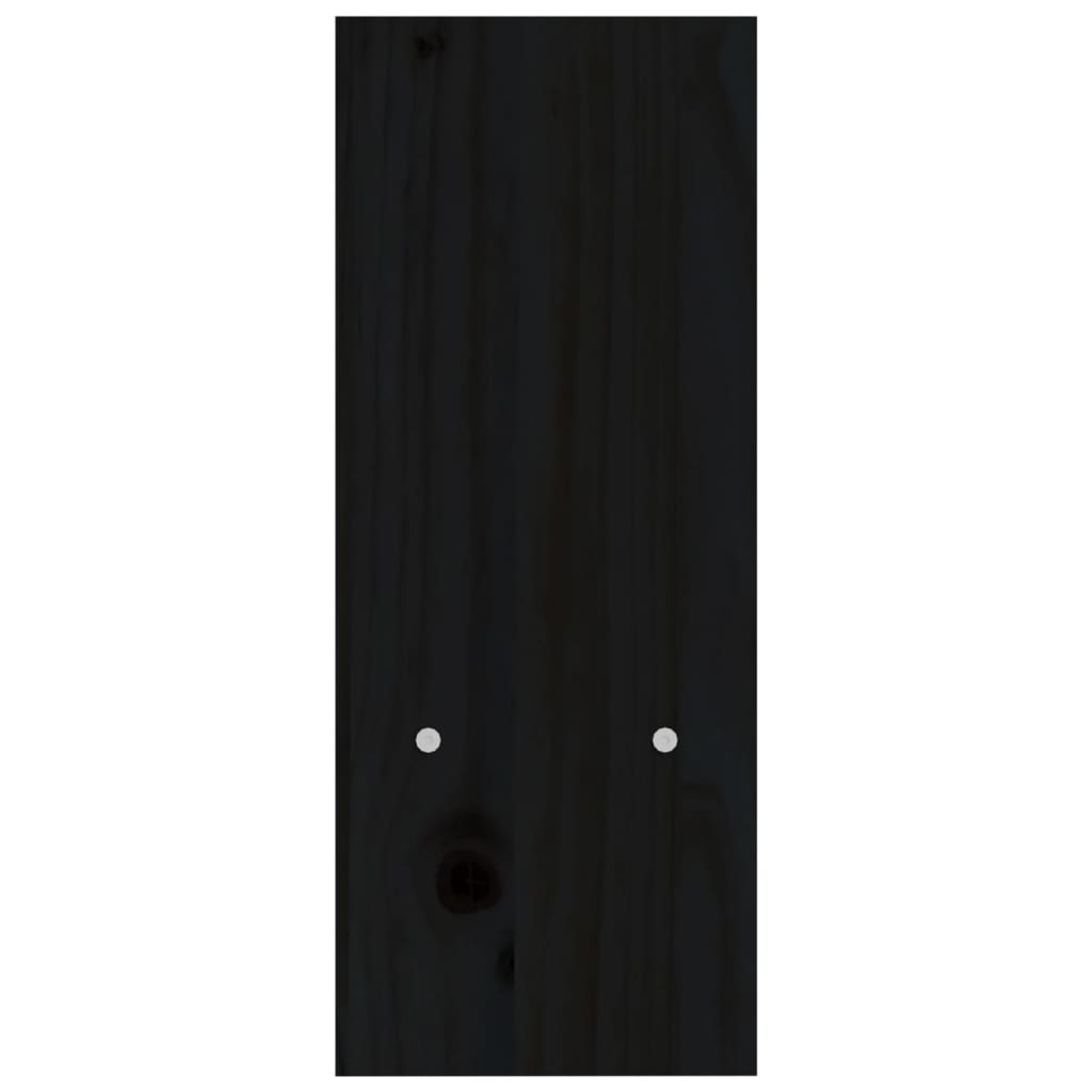 Fekete tömör fenyőfa monitorállvány (39-72) x 17 x 43 cm 