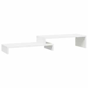 vidaXL monitorialus, valge, (52-101) x 22 x 14 cm, m&auml;nnipuit