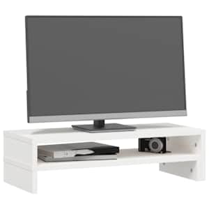 Stojan na monitor bílý (52–101) x 22 x 14 cm masivní borovice - obrázek 5