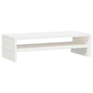Stojan na monitor bílý (52–101) x 22 x 14 cm masivní borovice - obrázek 7