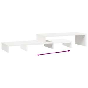 Stojan na monitor bílý (52–101) x 22 x 14 cm masivní borovice - obrázek 9