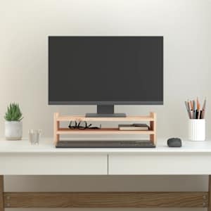 Stojan na monitor 50 x 27 x 15 cm masivní borové dřevo - obrázek 3