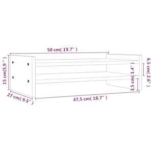 Stojan na monitor 50 x 27 x 15 cm masivní borové dřevo - obrázek 8