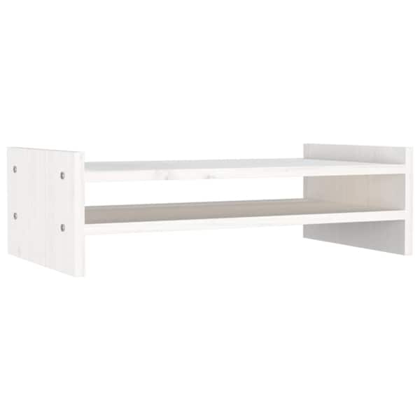 vidaXL monitorialus, valge, 50 x 27 x 15 cm, m&auml;nnipuit