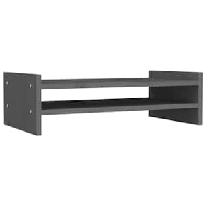 Stojan na monitor bílý 50x27x15 cm masivní borové dřevo - obrázek 2