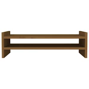 Stojan na monitor medově hnědý 50x27x15 cm masivní borové dřevo - obrázek 5