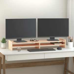 Stojan na monitor 100x27x15 cm masivní borové dřevo - obrázek 1