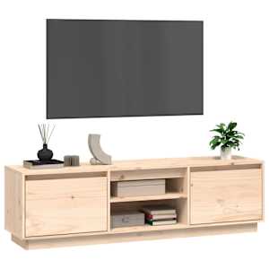 TV skříňka 140 x 35 x 40 cm masivní borové dřevo - obrázek 4
