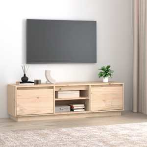 TV skříňka 140 x 35 x 40 cm masivní borové dřevo - obrázek 1