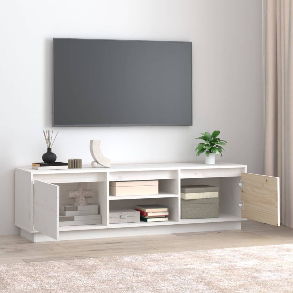 Mueble TV Aparador para TV Mueble de televisión alto brillo blanco  140x40,3x34,7 cm ES81664A