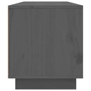 TV skříňka šedá 140 x 35 x 40 cm masivní borové dřevo - obrázek 8