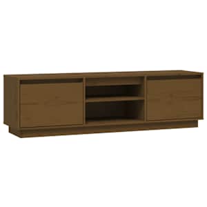 TV skříňka medově hnědá 140 x 35 x 40 cm masivní borové dřevo - obrázek 2
