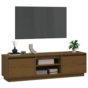 TV skříňka medově hnědá 140 x 35 x 40 cm masivní borové dřevo - obrázek 4