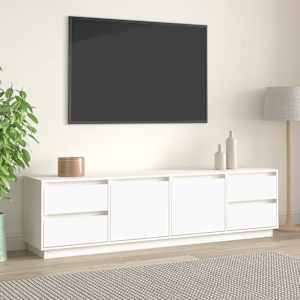 TV omarica bela 176x37x47,5 cm trdna borovina