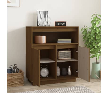 vidaXL Sideboard Honigbraun 70x34x80 cm Massivholz Kiefer