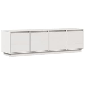 TV skříňka bílá 156 x 37 x 45 cm masivní borové dřevo - obrázek 2