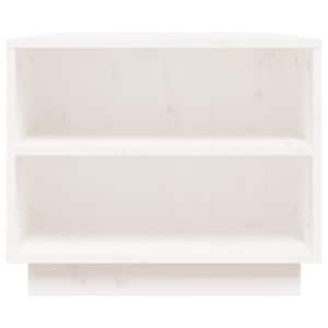Konferenční stolek bílý 90x49x40,5 cm masivní borové dřevo - obrázek 6
