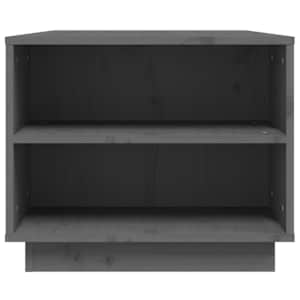 Konferenční stolek šedý 90x49x40,5 cm masivní borové dřevo - obrázek 6