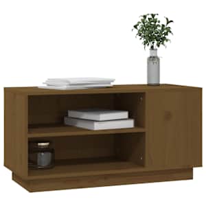 TV skříňka medově hnědá 80x35x40,5 cm masivní borové dřevo - obrázek 4