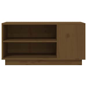 TV skříňka medově hnědá 80x35x40,5 cm masivní borové dřevo - obrázek 5
