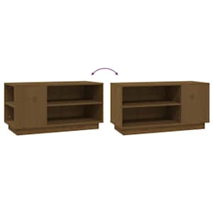 TV skříňka medově hnědá 80x35x40,5 cm masivní borové dřevo - obrázek 7