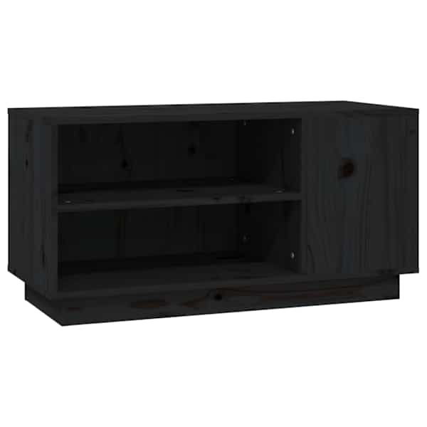 vidaXL telerikapp, must, 80 x 35 x 40,5 cm, m&auml;nnipuit