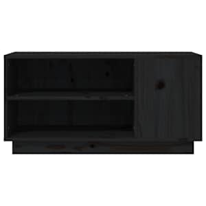 TV skříňka černá 80x35x40,5 cm masivní borové dřevo - obrázek 5