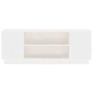 TV skříňka bílá 110 x 35 x 40,5 cm masivní borové dřevo - obrázek 5