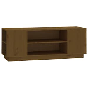 TV skříňka medově hnědá 110x35x40,5 cm masivní borové dřevo - obrázek 2