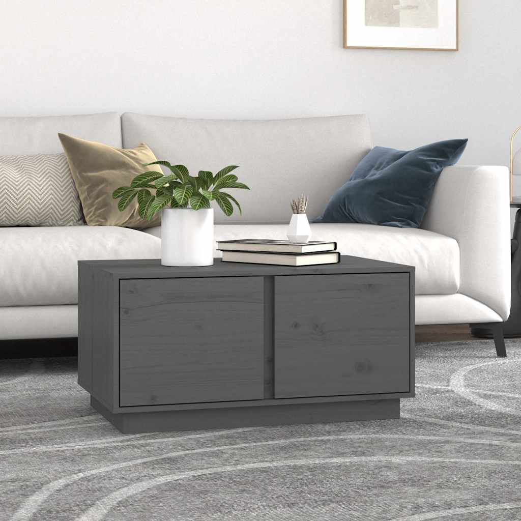 vidaXL sofabord 80x50x40 cm massivt fyrretræ