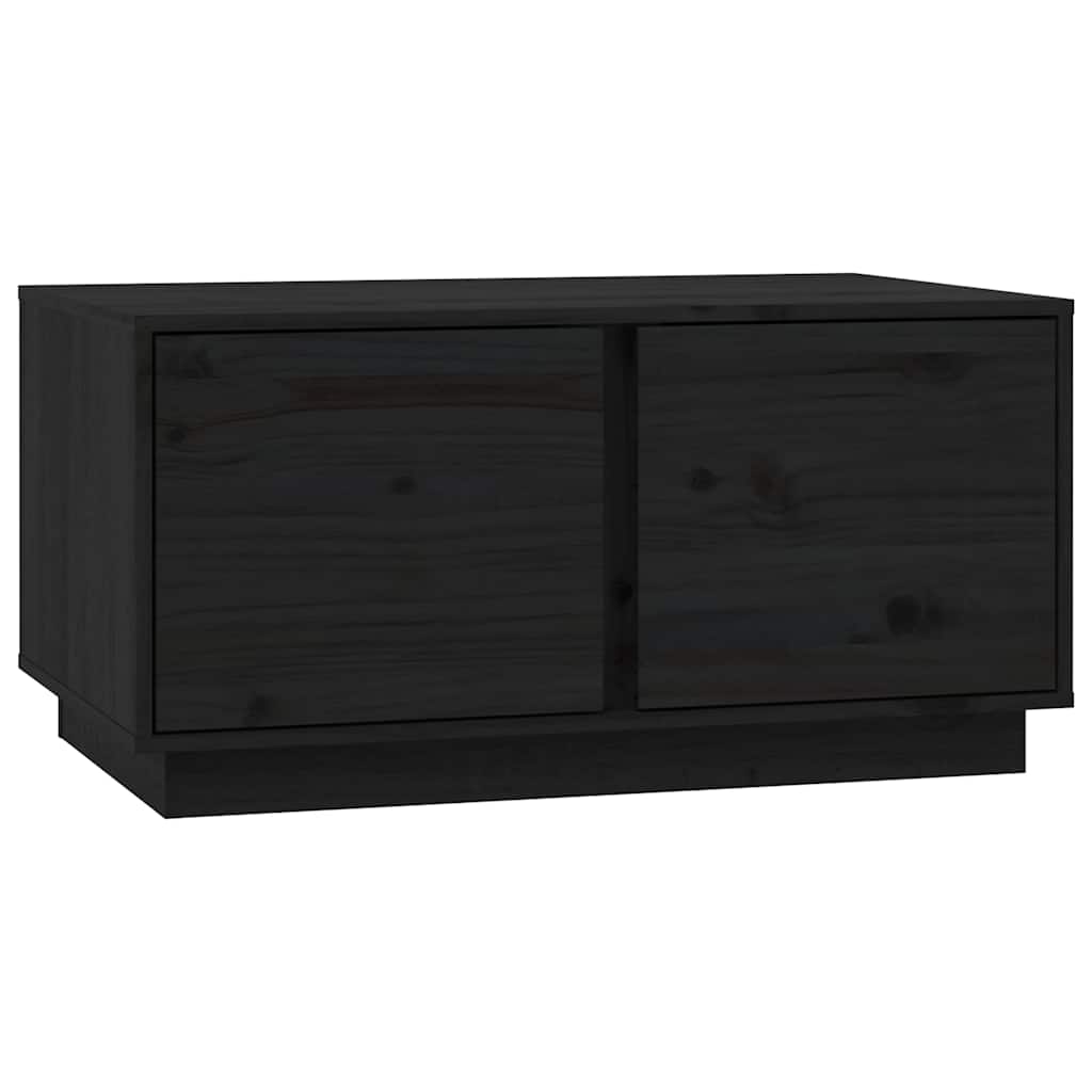 E-shop vidaXL Konferenčný stolík čierny 80x50x40 cm borovicový masív