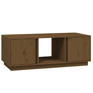 Konferenční stolek medově hnědý 110x50x40 cm masivní borovice - obrázek 2