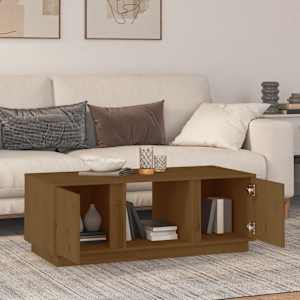 Konferenční stolek medově hnědý 110x50x40 cm masivní borovice - obrázek 3
