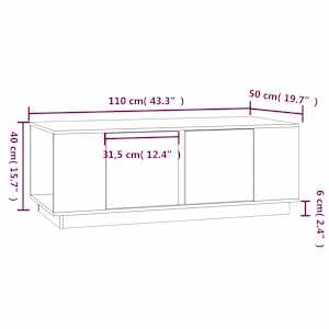 Konferenční stolek 110x50x40 cm masivní borové dřevo - obrázek 9