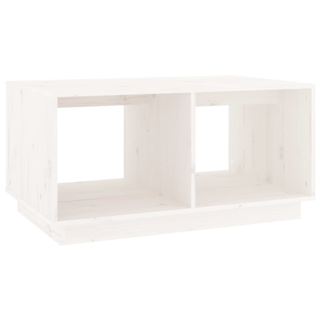 vidaXL Konferenční stolek bílý 80 x 50 x 40 cm masivní borové dřevo