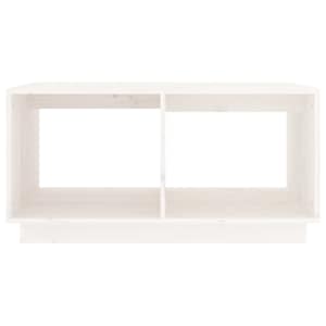 Konferenční stolek bílý 80 x 50 x 40 cm masivní borové dřevo - obrázek 5