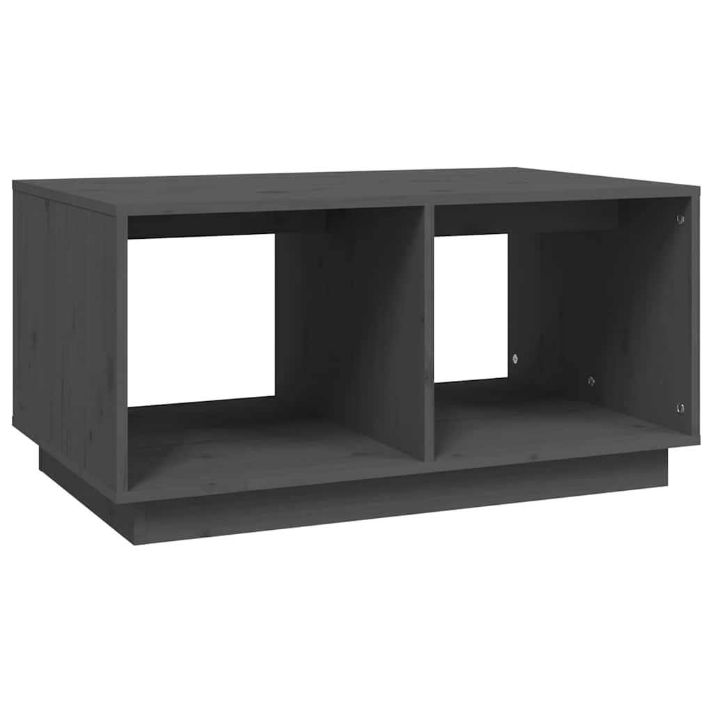vidaXL Konferenční stolek šedý 80 x 50 x 40 cm masivní borové dřevo