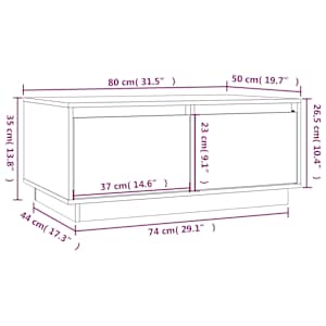 Konferenční stolek 80x50x35 cm masivní borové dřevo - obrázek 10