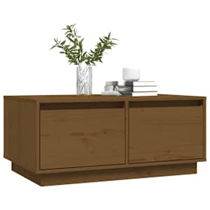 Konferenční stolek medově hnědý 80x50x35 cm masivní borovice - obrázek 4