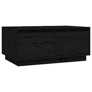 Konferenční stolek černý 80x50x35 cm masivní borové dřevo - obrázek 2
