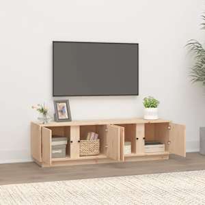 TV skříňka 140 x 40 x 40 cm masivní borové dřevo - obrázek 3