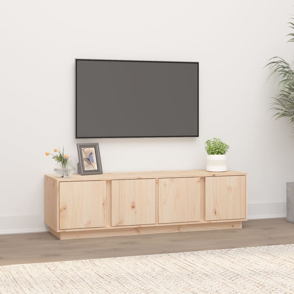 vidaXL tv-bord 140x40x40 cm massivt fyrretræ