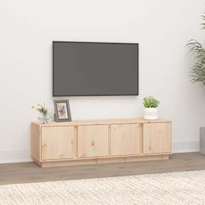 TV skříňka 140 x 40 x 40 cm masivní borové dřevo - obrázek 1